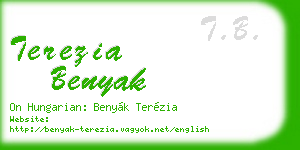 terezia benyak business card